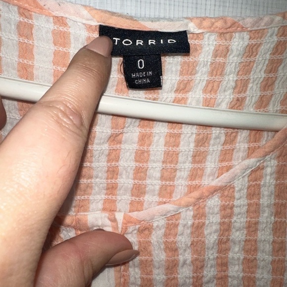 Torrid Cotton Smocked Henley Tank - Picture 12 of 14